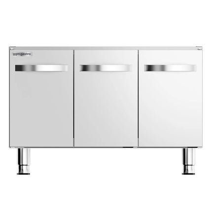 GGM Gastro Base Cabinet for Gas Stove - 900x600x600mm - Stainless Steel AISI 304 - 3 doors - for GHK9636HP & GHK9636
