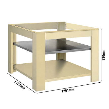 GGM Gastro Base Frame for Pizza Oven - 1177x1201x930mm - Cream Yellow - for GPOE150C
