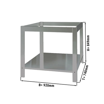 GGM Gastro Base Frame for Pizza Oven - 920x740x849mm - Stainless Steel - for Pizza oven PP830
