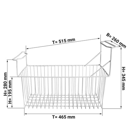 GGM Gastro Basket - Polycarbonate - 557x270x357mm - for TTS338