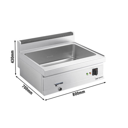 GGM Gastro Bếp Cách Thủy Để Bàn - 2x GN 1/1 hoặc 4x GN 1/2 - 2.4kW - Có Van Xả