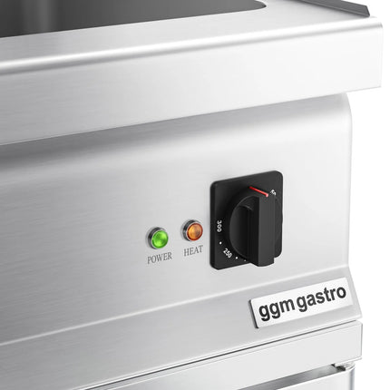 GGM Gastro Bếp Cách Thủy Để Bàn - GN 1/1 + 3x GN 1/9 - 1.2kW - Kèm Tủ Bệ 2 Cánh - Có Van Xả