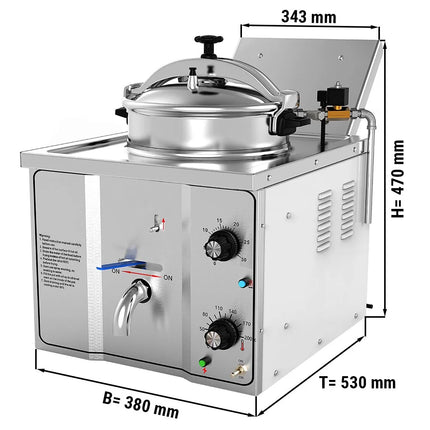 GGM Gastro Bếp Chiên Áp Suất Điện - 15L - 3kW - Thủ Công
