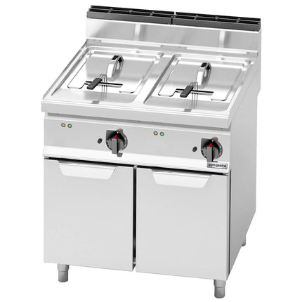 GGM Gastro Bếp Chiên Nhúng Điện 2 Bồn - 10+10L - 12kW - Có Van Xả