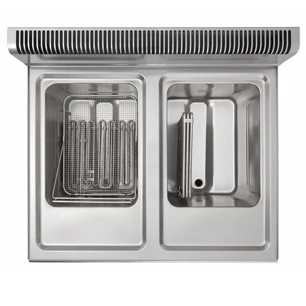GGM Gastro Bếp Chiên Nhúng Điện 2 Bồn - 10+10L - 18kW - Có Van Xả