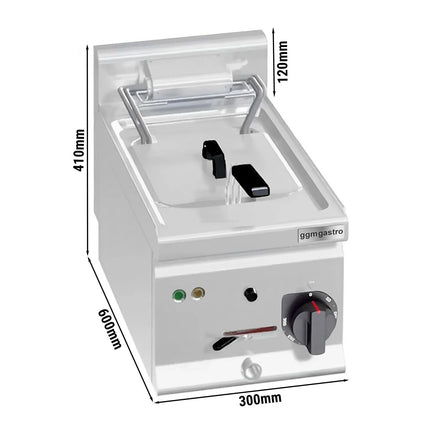 GGM Gastro Bếp Chiên Nhúng Điện Để Bàn - 10L - 6kW - Thủ Công - Có Van Xả