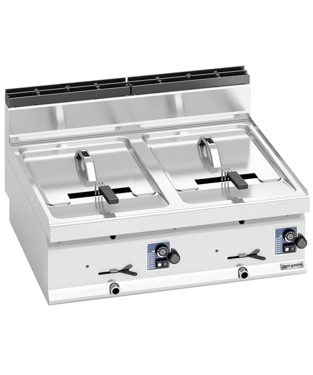 GGM Gastro Bếp Chiên Nhúng Gas 2 Bồn - 10+10L - 13.8kW