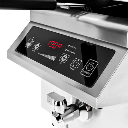 GGM Gastro Bếp Chiên Nhúng Từ - 8+8L - 7kW - Kỹ Thuật Số - Có Van Xả