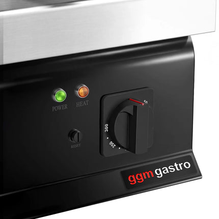 GGM Gastro Bếp Chiên Nướng Điện - 13.8kW - Mặt Nửa Phẳng Nửa Rãnh - Diện Tích Nấu: 795x535mm