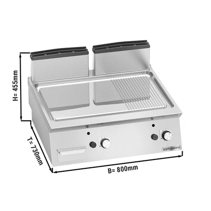 GGM Gastro Bếp Chiên Nướng Gas - 13.8kW - Mặt Nửa Phẳng Nửa Rãnh