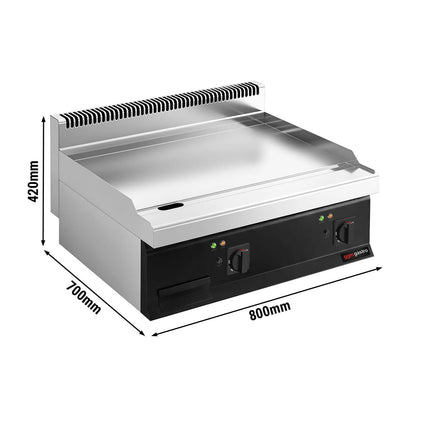 GGM Gastro Bếp Chiên Phẳng Điện - 13.8kW - Mặt Phẳng - Diện Tích Nấu: 795x535mm