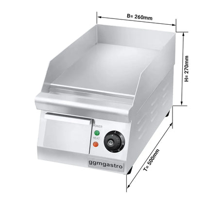 GGM Gastro Bếp Chiên Phẳng Điện - 1.6kW - Mặt Phẳng - Diện Tích Nấu: 250x430mm