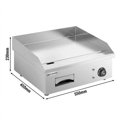 GGM Gastro Bếp Chiên Phẳng Điện - 3kW - Mặt Phẳng - Diện Tích Nấu: 540x380mm