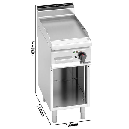 GGM Gastro Bếp Chiên Phẳng Điện - 4.8kW - Mặt Phẳng - Diện Tích Nấu: 400x714mm - Có Chân Đứng
