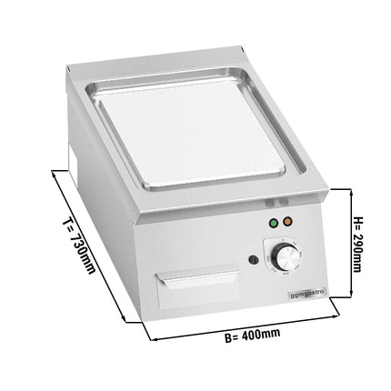 GGM Gastro Bếp Chiên Phẳng Điện - 4.8kW - Mặt Phẳng - Diện Tích Nấu: 400x730mm