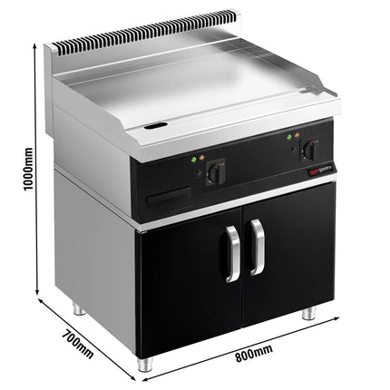 GGM Gastro Bếp Chiên Phẳng Điện - 7.1kW - Mặt Phẳng - Diện Tích Nấu: 795x535mm - Có Tủ Bệ - 2 Cánh