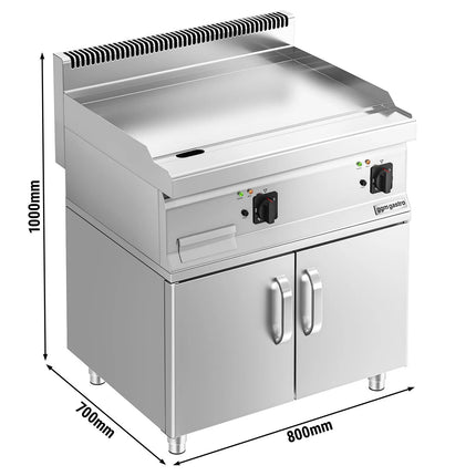 GGM Gastro Bếp Chiên Phẳng Điện - 7.1kW - Mặt Phẳng - Diện Tích Nấu: 795x535mm - Có Tủ Bệ - 2 Cánh