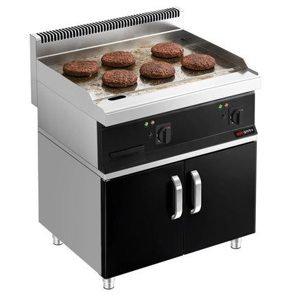 GGM Gastro Bếp Chiên Phẳng Điện - 7.1kW - Mặt Phẳng - Diện Tích Nấu: 795x535mm - Có Tủ Bệ - 2 Cánh