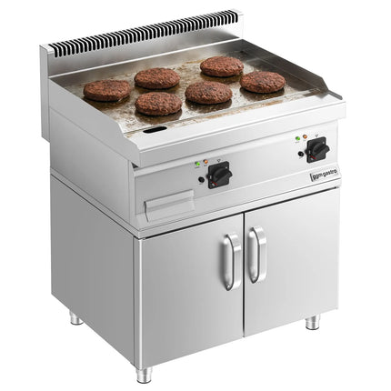 GGM Gastro Bếp Chiên Phẳng Điện - 7.1kW - Mặt Phẳng - Diện Tích Nấu: 795x535mm - Có Tủ Bệ - 2 Cánh