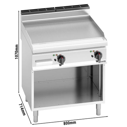 GGM Gastro Bếp Chiên Phẳng Điện - 9.6kW - Mặt Phẳng - Diện Tích Nấu: 795x500mm - Có Chân Đứng