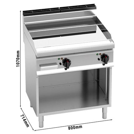 GGM Gastro Bếp Chiên Phẳng Điện - 9.6kW - Mặt Phẳng - Diện Tích Nấu: 800x714mm - Có Chân Đứng