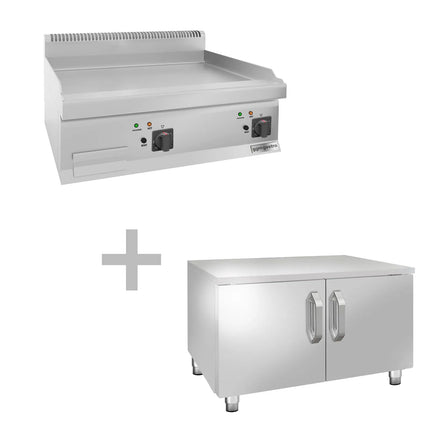 GGM Gastro Bếp Chiên Phẳng Điện - 9kW - Mặt Phẳng - Diện Tích Nấu: 595x500mm