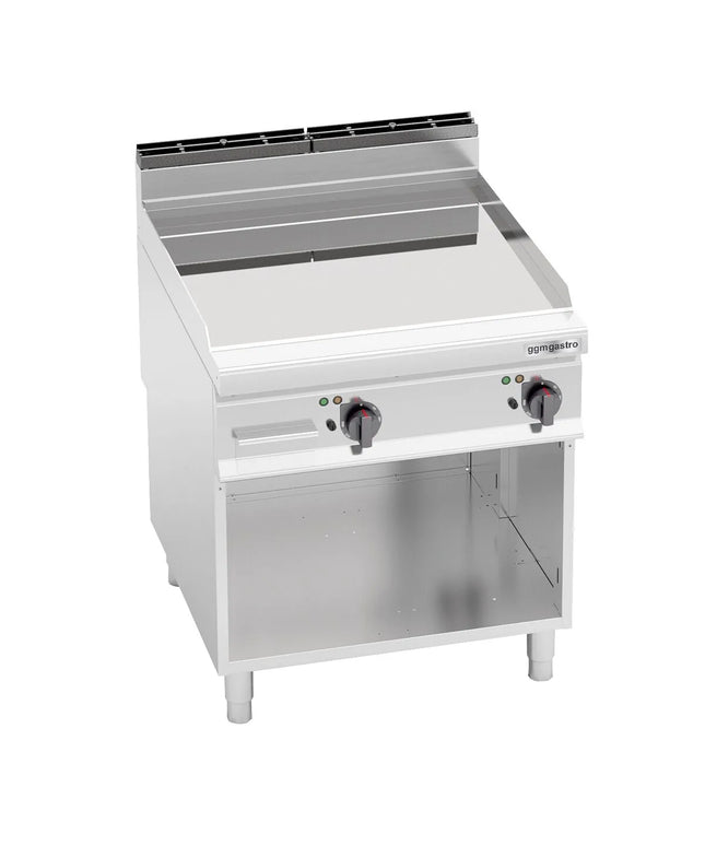 GGM Gastro Bếp Chiên Phẳng Điện - Mặt Mạ Crôm Cứng - 11.4kW - Mặt Phẳng - Diện Tích Nấu: 396x667mm - Có Chân Đứng