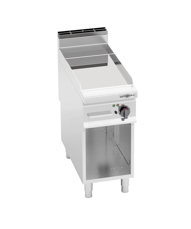 GGM Gastro Bếp Chiên Phẳng Điện - Mặt Mạ Crôm Cứng - 5.7kW - Mặt Phẳng - Diện Tích Nấu: 396x667mm - Có Chân Đứng