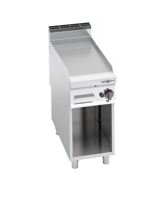 GGM Gastro Bếp Chiên Phẳng Gas - 10kW - Mặt Phẳng - Diện Tích Nấu: 396x667mm - Có Chân Đứng