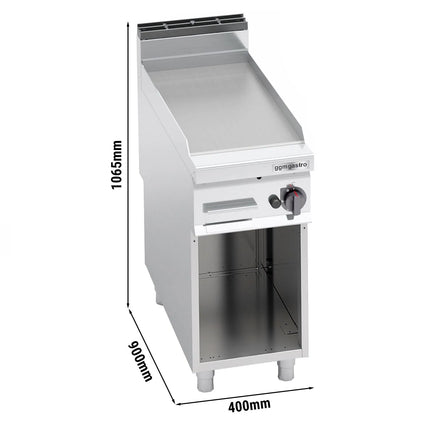 GGM Gastro Bếp Chiên Phẳng Gas - 10kW - Mặt Phẳng - Diện Tích Nấu: 396x667mm - Có Chân Đứng
