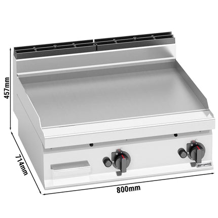 GGM Gastro Bếp Chiên Phẳng Gas - 13.8kW - Mặt Phẳng - Diện Tích Nấu: 795x500mm