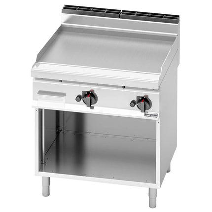 GGM Gastro Bếp Chiên Phẳng Gas - 13.8kW - Mặt Phẳng - Diện Tích Nấu: 795x500mm - Có Chân Đứng