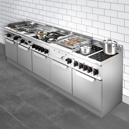 GGM Gastro Bếp Chiên Phẳng Gas - 6.9kW - Mặt Phẳng - Diện Tích Nấu: 395x500mm - Có Chân Đứng