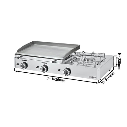 GGM Gastro Bếp Chiên Phẳng Gas - 8.7kW - Mặt Phẳng - Diện Tích Nấu: 583x395mm