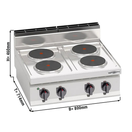 GGM Gastro Bếp Điện - 10.4kW - 4 Mặt