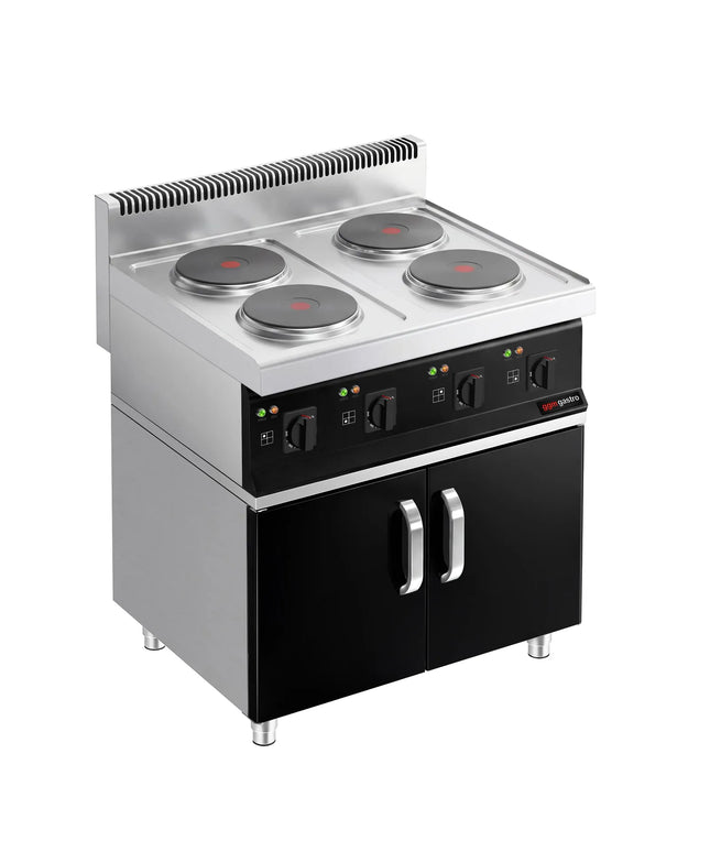GGM Gastro Bếp Điện - 12.8kW - 4 Mặt - Có Tủ Bệ - 2 Cánh