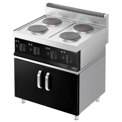 GGM Gastro Bếp Điện - 12.8kW - 4 Mặt - Có Tủ Bệ - 2 Cánh