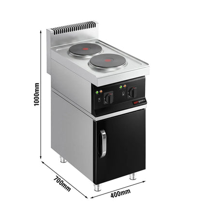 GGM Gastro Bếp Điện - 4.6kW - 2 Mặt - Có Tủ Bệ - 1 Cánh