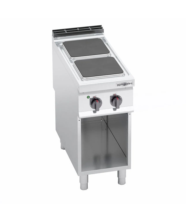 GGM Gastro Bếp Điện - 7kW - 2 Mặt - Có Kệ Dưới Hở - Hạng Nặng