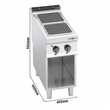 GGM Gastro Bếp Điện - 7kW - 2 Mặt - Có Kệ Dưới Hở - Hạng Nặng