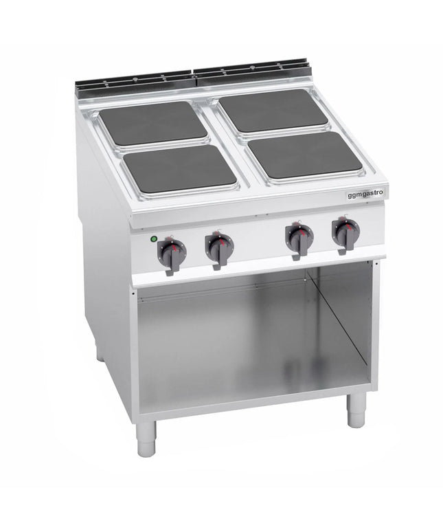 GGM Gastro Bếp Điện - 7kW - 4 Mặt - Có Kệ Dưới Hở