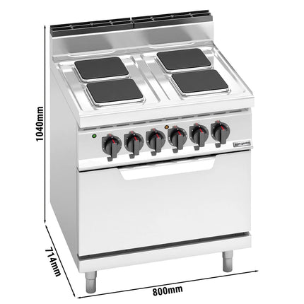 GGM Gastro Bếp Điện Liền Lò - 17.9kW - 4 Mặt - Kèm Lò Điện Tĩnh - 7.5kW