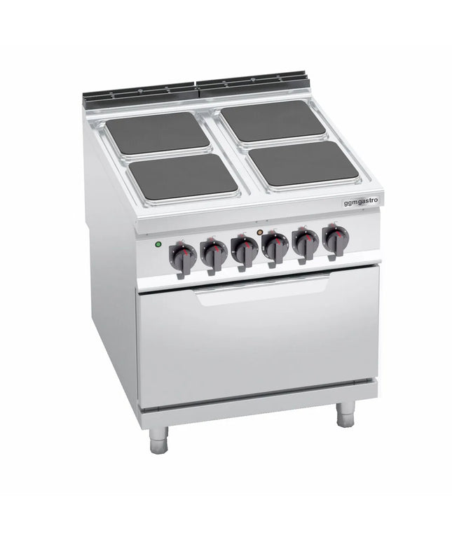 GGM Gastro Bếp Điện Liền Lò - 21.5kW - 4 Mặt - Kèm Lò Điện Tĩnh - 7.5kW