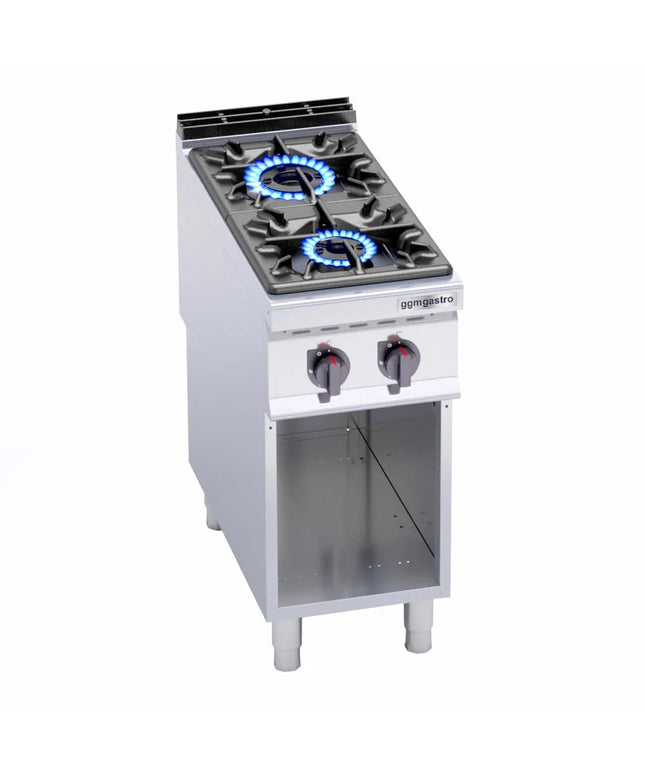GGM Gastro Bếp Gas - 19kW - 2 Họng - Có Kệ Dưới Hở - Hạng Nặng - Công Suất Cao