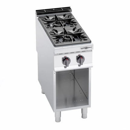 GGM Gastro Bếp Gas - 19kW - 2 Họng - Có Kệ Dưới Hở - Hạng Nặng - Công Suất Cao