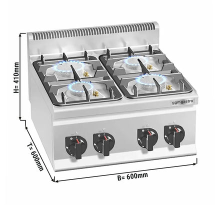 GGM Gastro Bếp Gas - 19kW - 4 Họng