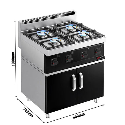 GGM Gastro Bếp Gas - 23kW - 4 Họng - Có Tủ Bệ - 2 Cánh