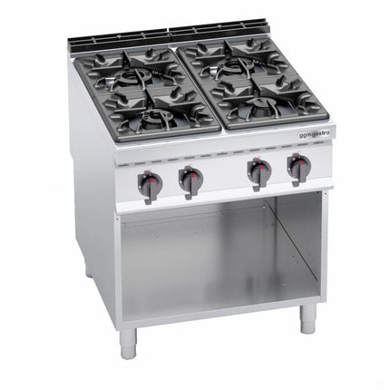 GGM Gastro Bếp Gas - 34.5kW - 4 Họng - Có Kệ Dưới Hở
