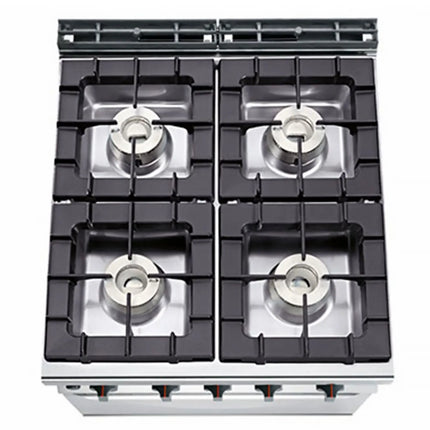 GGM Gastro Bếp Gas Liền Lò - 34.5kW - 4 Họng - Kèm Lò Gas Tĩnh - 7.8kW