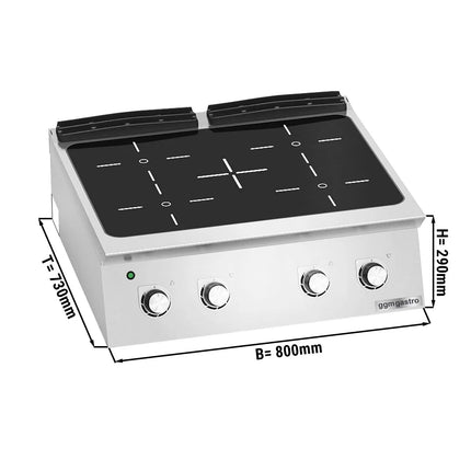 GGM Gastro Bếp Hồng Ngoại - 12.8kW - 4 Vùng